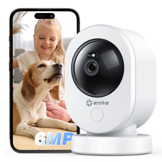 ANNKE 6MP Dual-Band WiFi Security Camera, 2.4G/5GHz Wireless PTZ with Human Detection, Auto Tracking, Two-Way Audio, 6m Night Vision