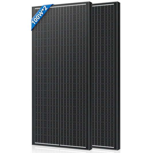 Rvpozwer 12.8V 400W/200W/100W 18BB N-Type Monocrystalline Silicon Rigid Solar Panel for Garden Roof Cabin Off-Grid System