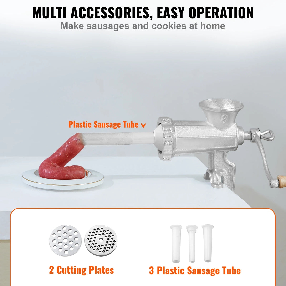 SucceBuy Manual Cast Iron Meat Grinder And Sausage Maker