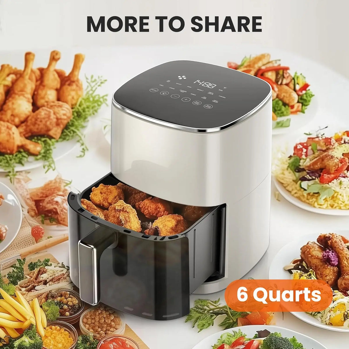 Air Fryer With Viewing Window And Rapid Air Crisp Technology