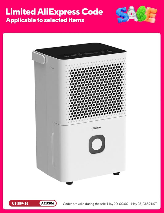 Shinco Home Dehumidifier With Drainage And Humidity Control