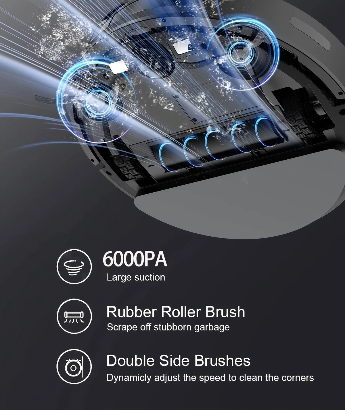 BOAIMORE Smart Mapping Robot Vacuum and Mop With Self Charging