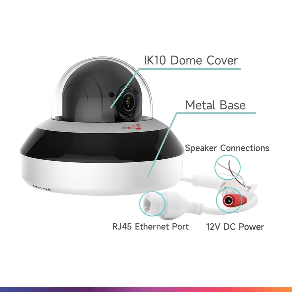 Anpviz 4MP PoE PTZ IP Dome Camera With Optical Zoom