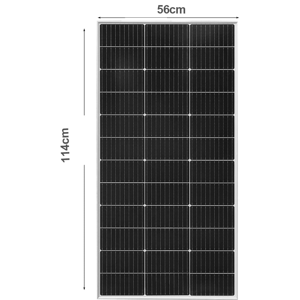 XINPUGUANG Rigid Solar Panel 19.8V 150 Watt Glass Monocrystalline Waterproof Solar Panels Charging 12V 150W Camping/Home/RV