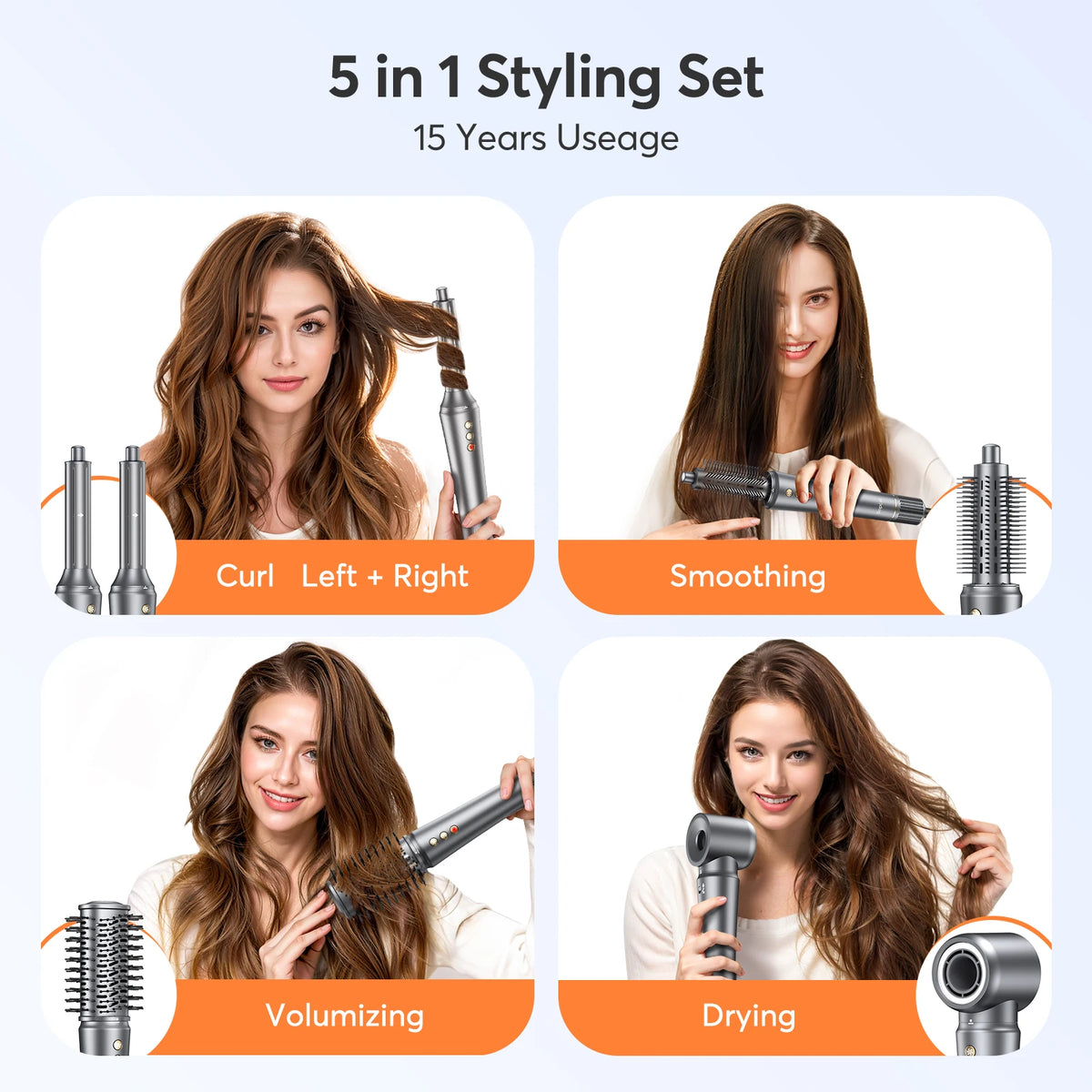 BOPCAL Hair Dryer Hot Air Brush With Anion Styling Function