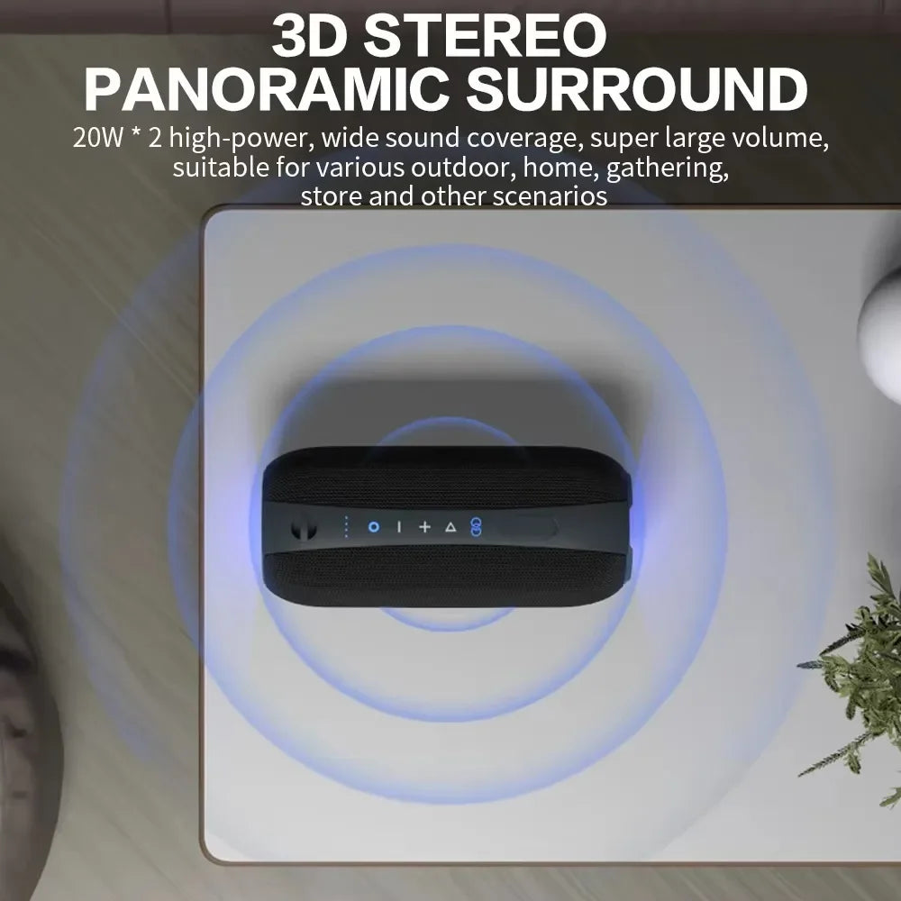 STONEGO Cyberpunk Wireless Bluetooth Speakers With RGB LED Lighting