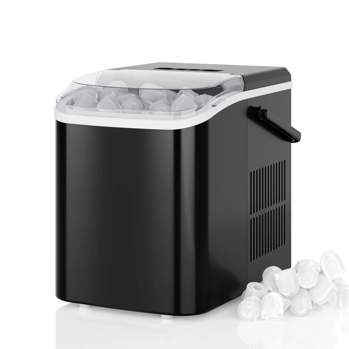 Portable Countertop Bullet Ice Maker With Handle And Self Cleaning Function