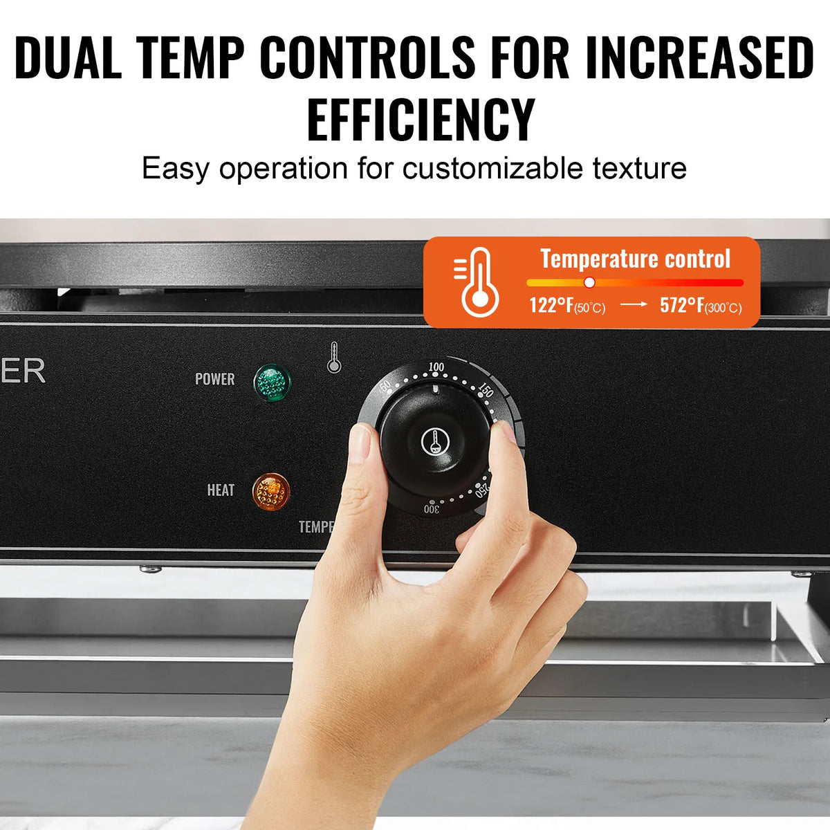SucceBuy Commercial Electric Crepe Maker With Double Cooking Plates