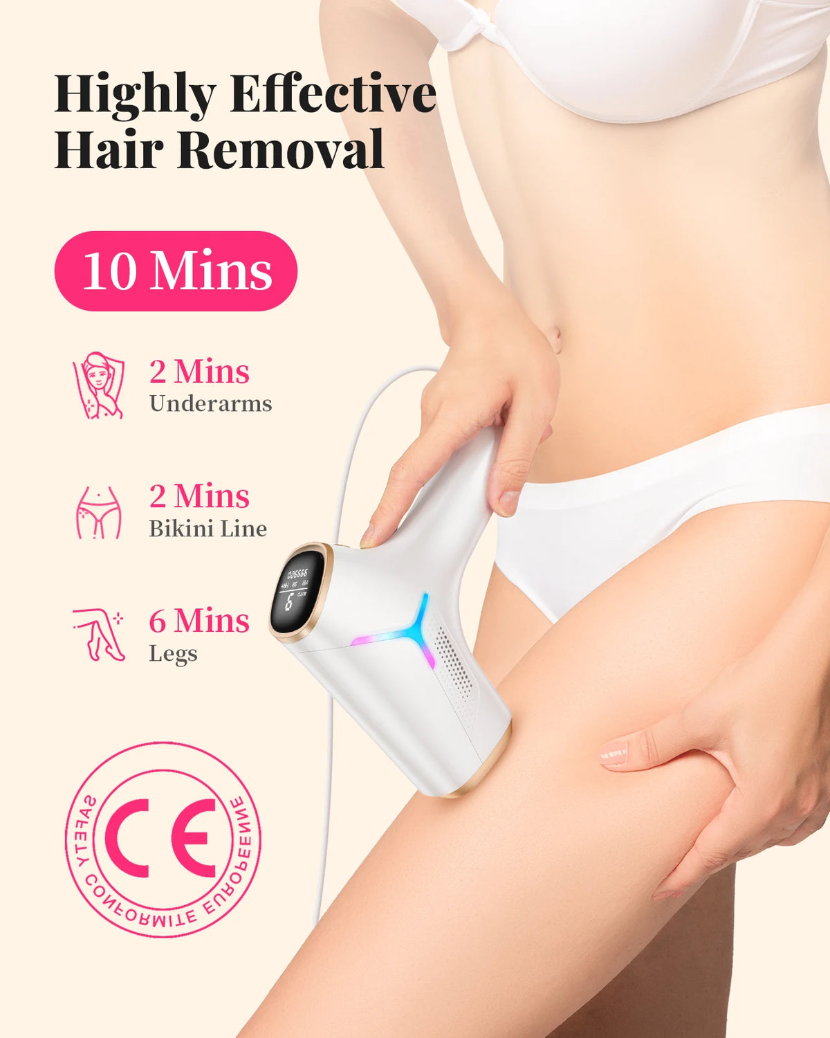 Totmizby IPL Hair Removal Device For Face And Body