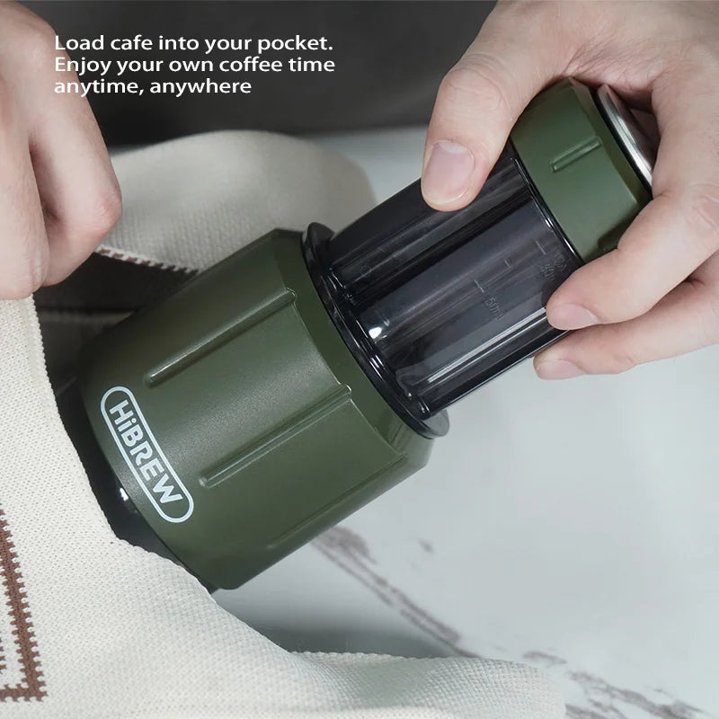 HiBREW Portable Manual Espresso Maker For Capsules And Ground Coffee