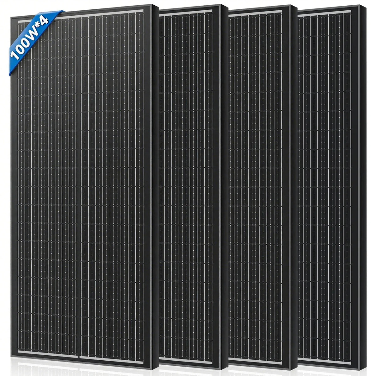 Rvpozwer 12.8V 400W/200W/100W 18BB N-Type Monocrystalline Silicon Rigid Solar Panel for Garden Roof Cabin Off-Grid System