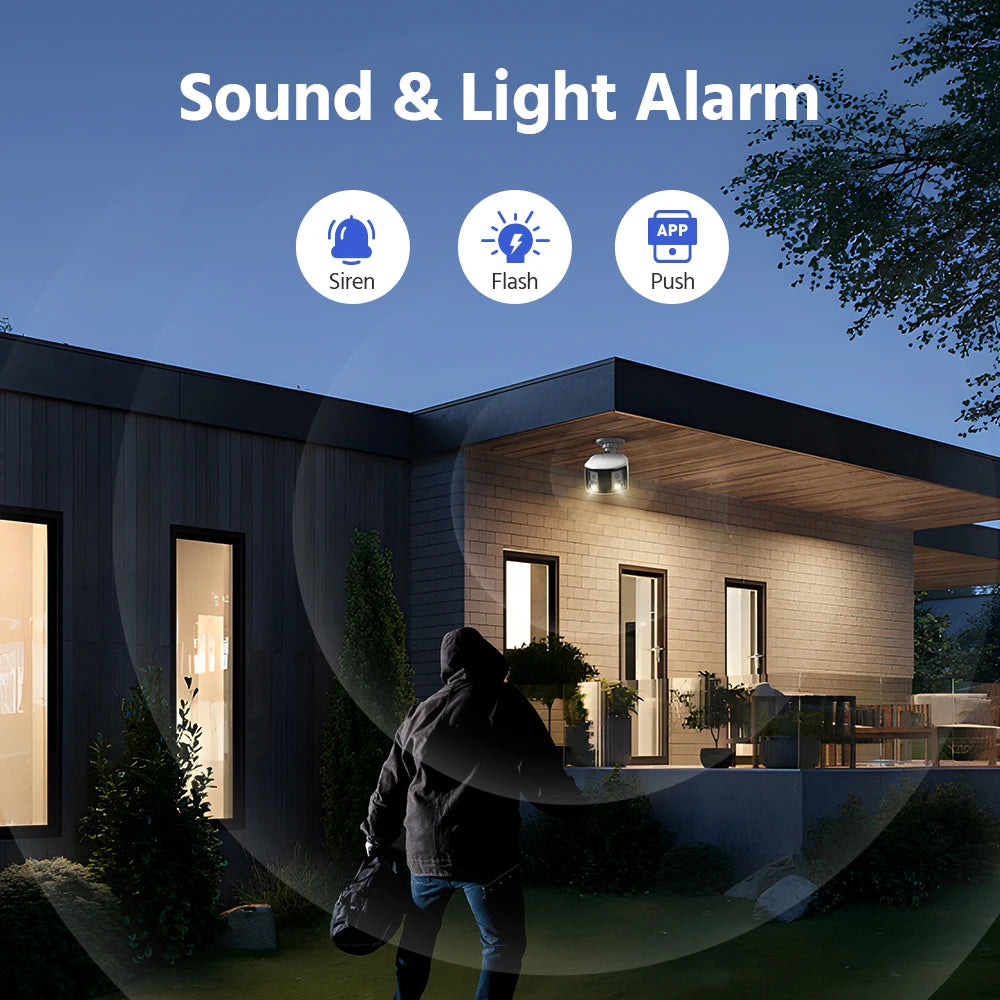 ANNKE 4K Panoramic Dual Lens PoE Security Camera Night Vision