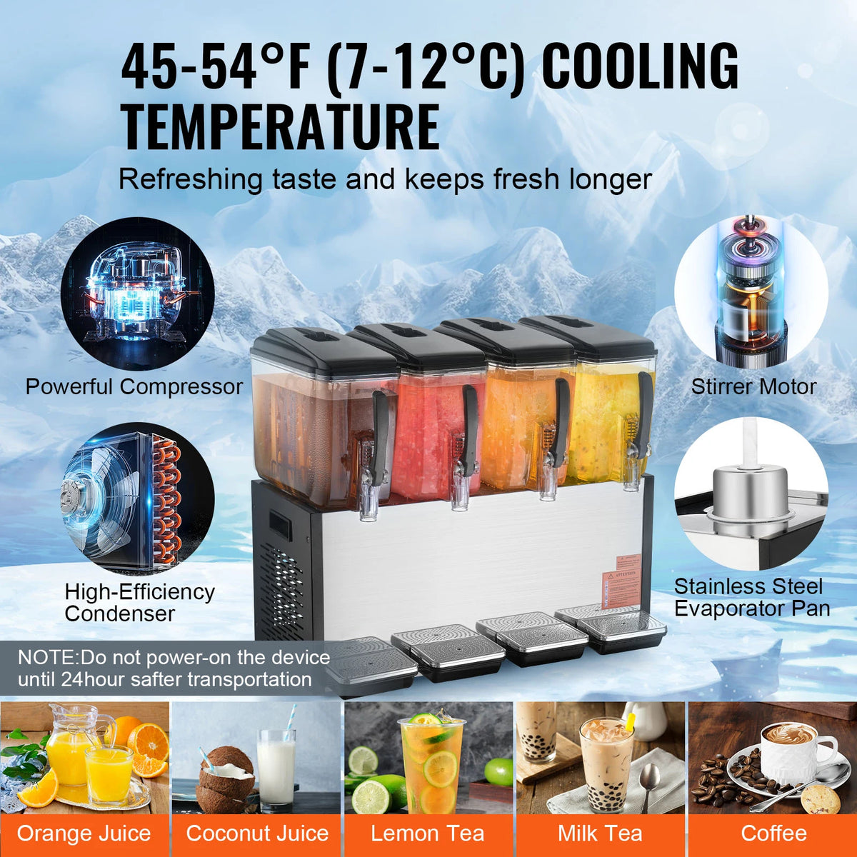 SucceBuy Commercial Beverage Dispenser For Iced Tea And Juice Machine