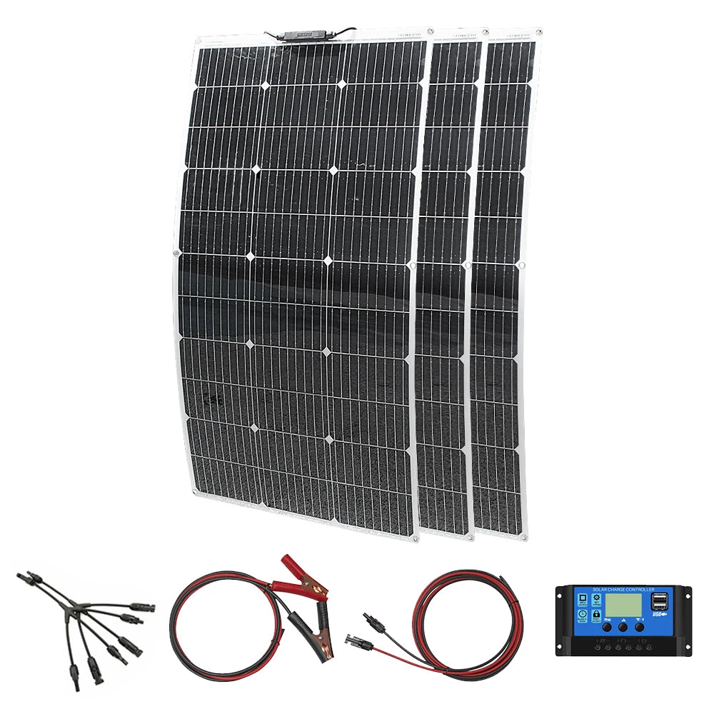 Asunerge Flexible Monocrystalline Solar Panel For 12 Volt System