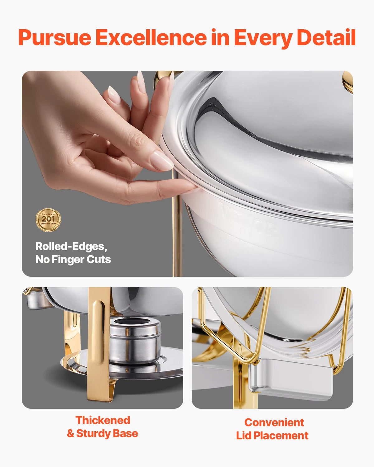 SucceBuy Stainless Steel Chafing Dish Buffet Set for Catering